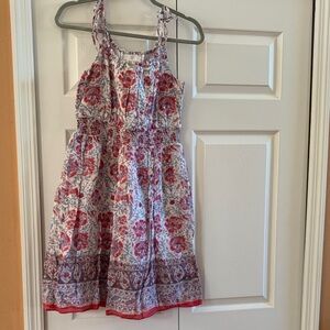 American Eagle Outfitters Floral Dress with Red and Blue Accents
